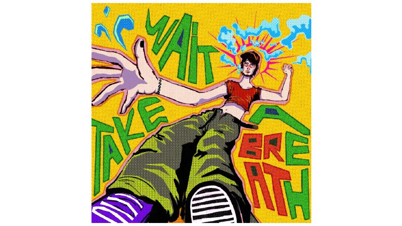 Dinamik hareketli punk illustrasyon