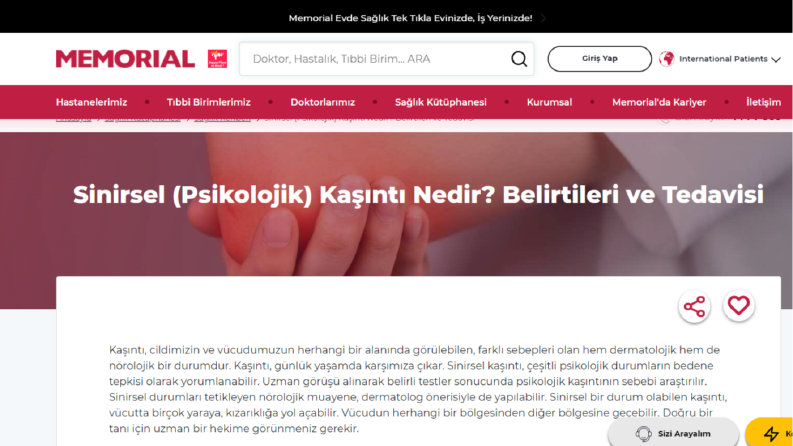 Memorial Hastanesi- Blog Yazısı