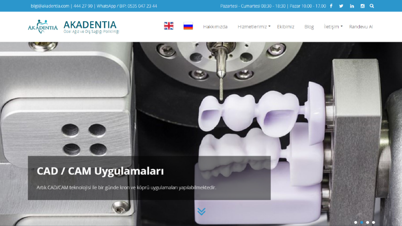 Akadentia Kurumsal Web Sitesi
