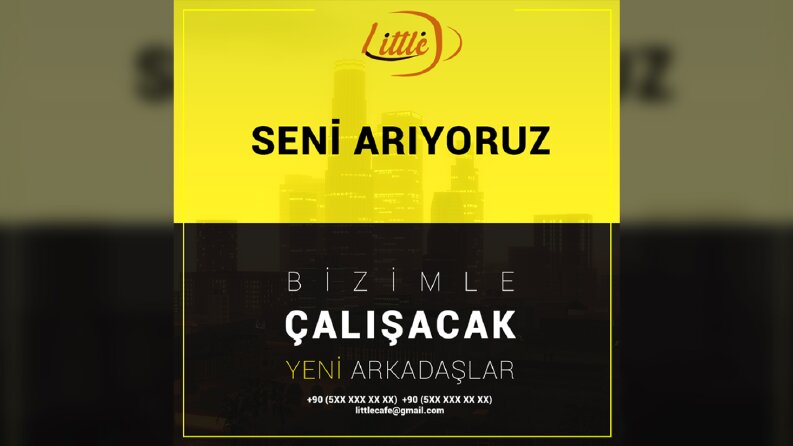 Little cafe reklam tasarımı