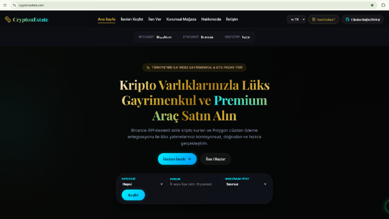 Modern ve Dinamik Emlak (Real Estate) Platformu