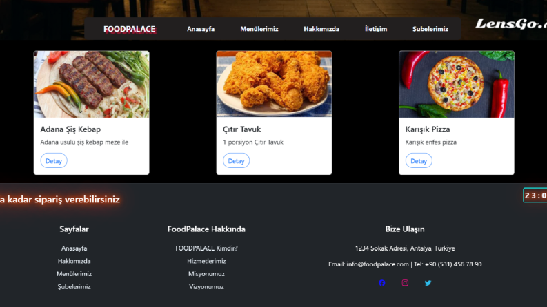 FOODPALACE  Web Sitesi  