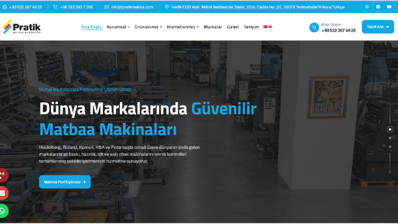 Pratik Malzeme - Kurumsal Ürün Tanıtım Web Sitesi