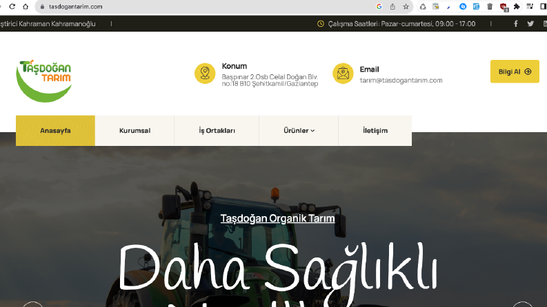 Taşdoğan tarım web çalışması