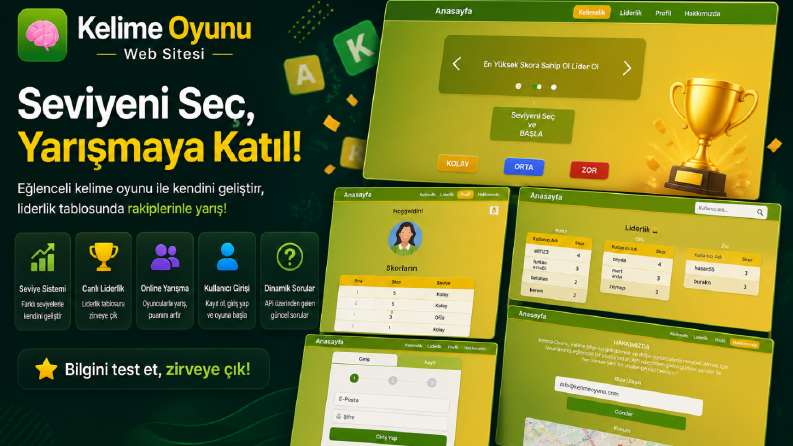  Kelime Oyunu Web Sitesi
