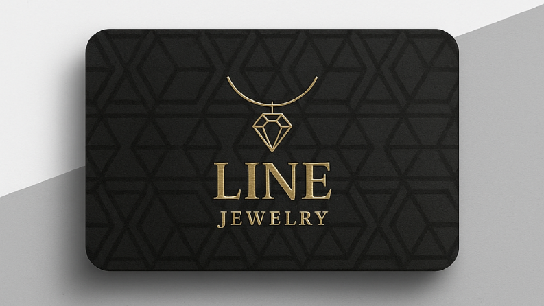 Line Jewelry markasına ait kurumsal kartvizit tasarımı