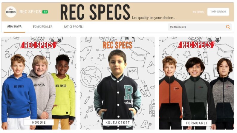Rec Specs Trendyol Mağaza Tasarımı
