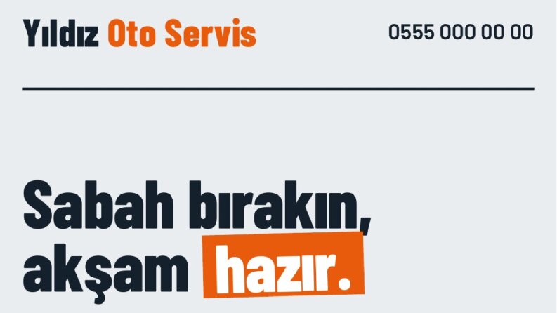 Yıldız Oto Servis - Tanıtım Sitesi (Örnek Çalışma)