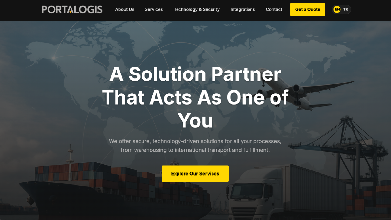 Portalogistik.com sitesi tasarımı