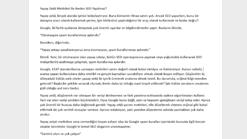 Yapay Zeka ile SEO Yapmak