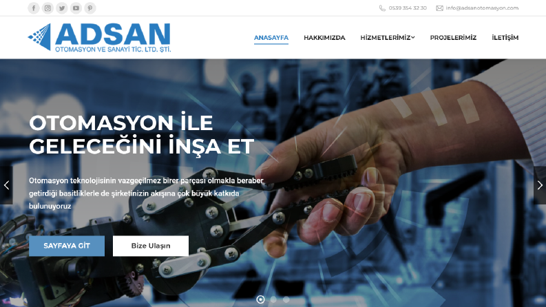Adsan Otomasyon - Kurumsal Web Sitesi