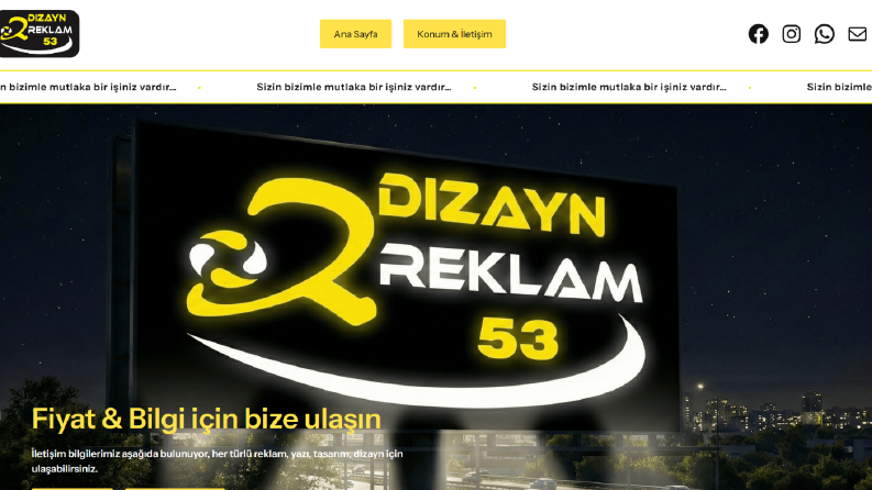 Dizayn Reklam 53 - Tabela & Reklam Firması Web Sitesi