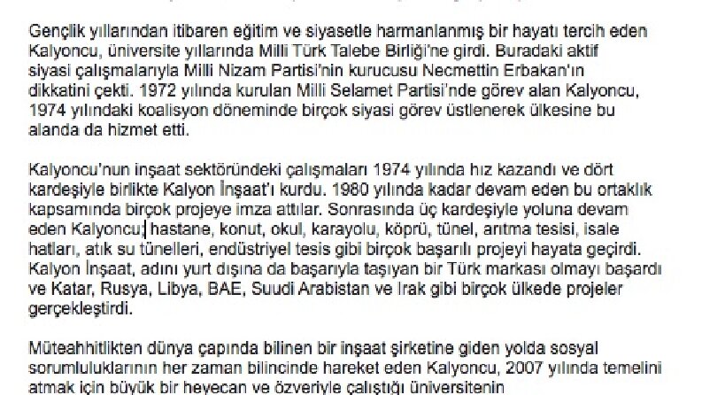 Özgeçmiş (Yöneticilerin Özgeçmişi vs.)
