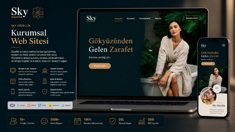Sky Güzellik - Kurumsal Web Sitesi