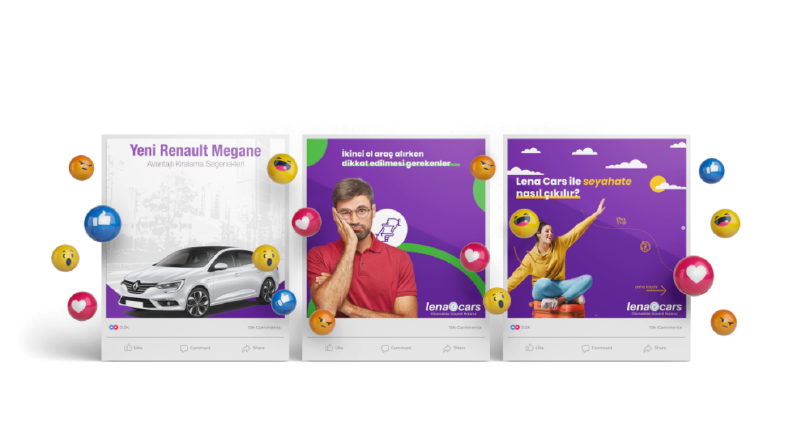 Lena Cars Sosyal Medya Post Tasarımı ve Yönetimi