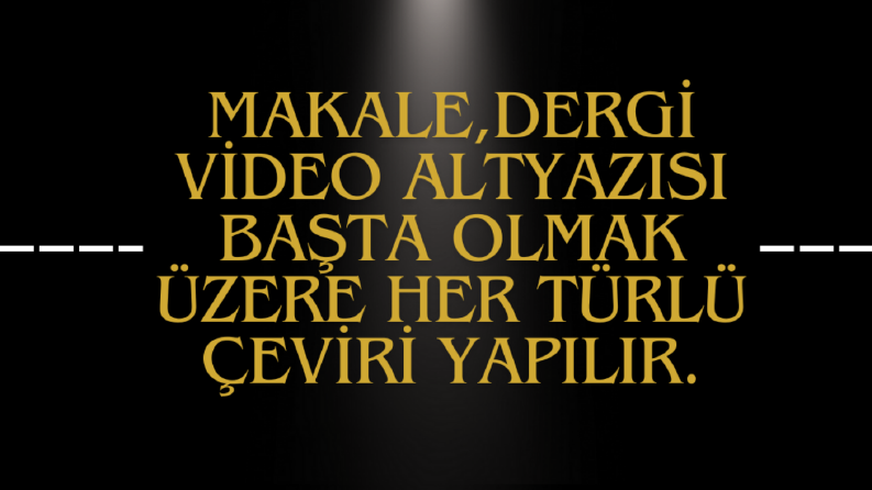 Profesyonel Çeviri Hizmeti