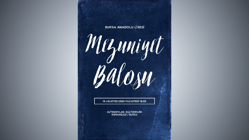 bir lise balosu için yaptığım davetiye tasarımı