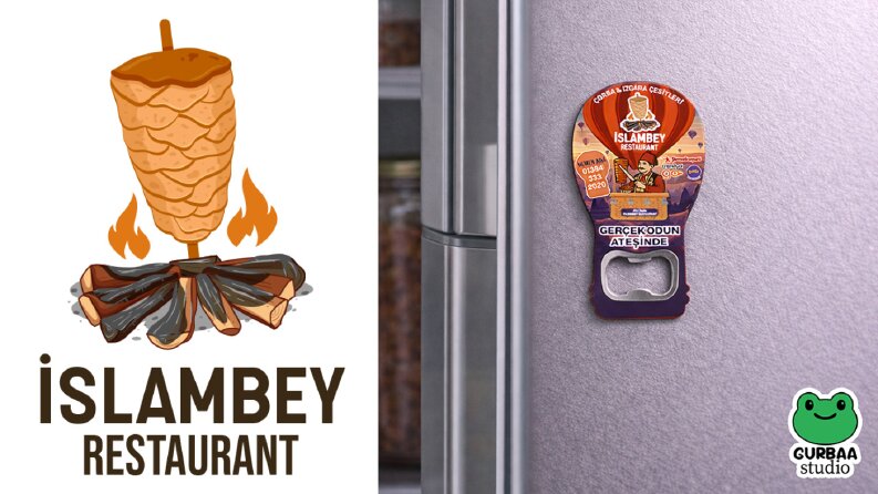 İslamBey Restoran Magnet ve Soda Açacağı Tasarımı