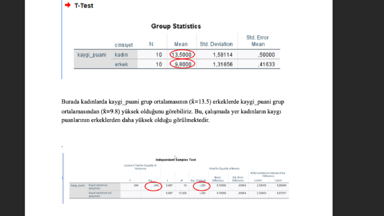 SPSS ile İstatistiksel Grup Karşılaştırması (T-Test Analizi)