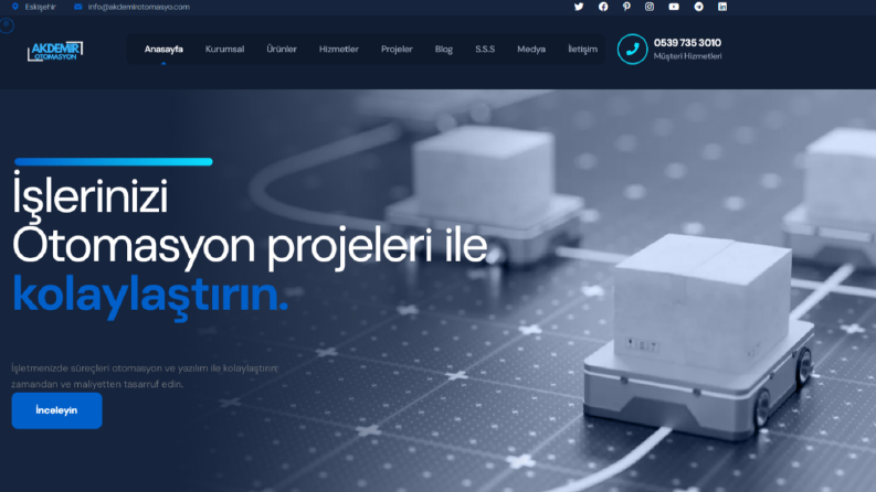 Akdemir Otomasyon Web Sitesi