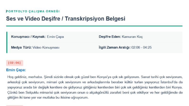 Emin Çapa - Konya Konuşması ve Tarih Sohbeti