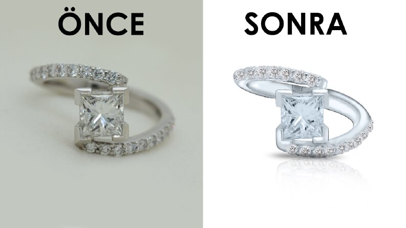 Takı Fotoğrafı - Pırlanta Yüzük Düzenleme Rötuş Retouch