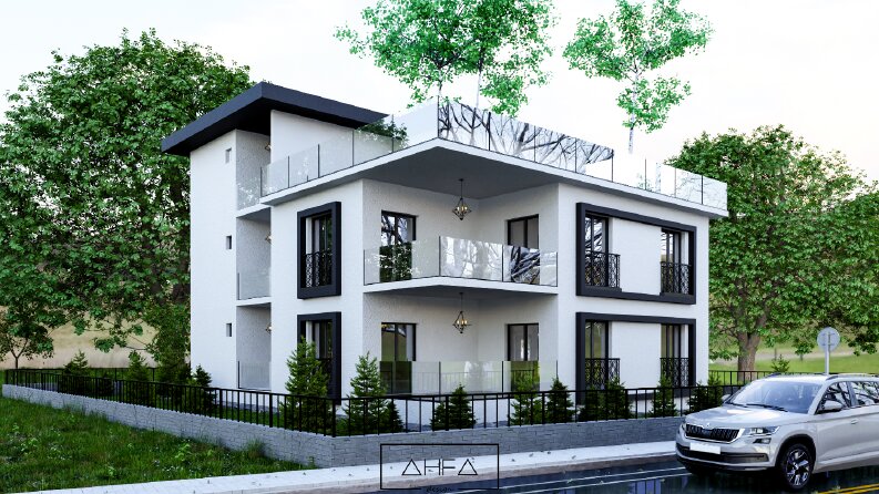 Villa Dış Mekan Mimari Görselleştirme (Render)
