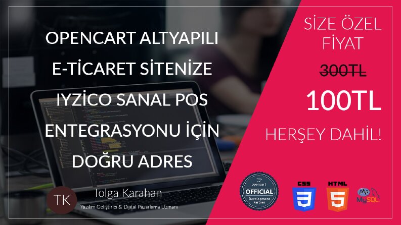 Opencart Iyzico Sanal Pos Entegrasyonu