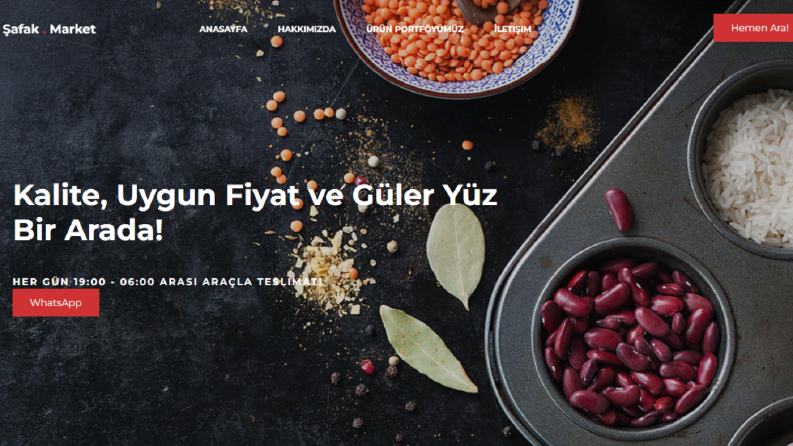 Şafak Market İçin Profesyonel ve Şık Web Sitesi Tasarımı!