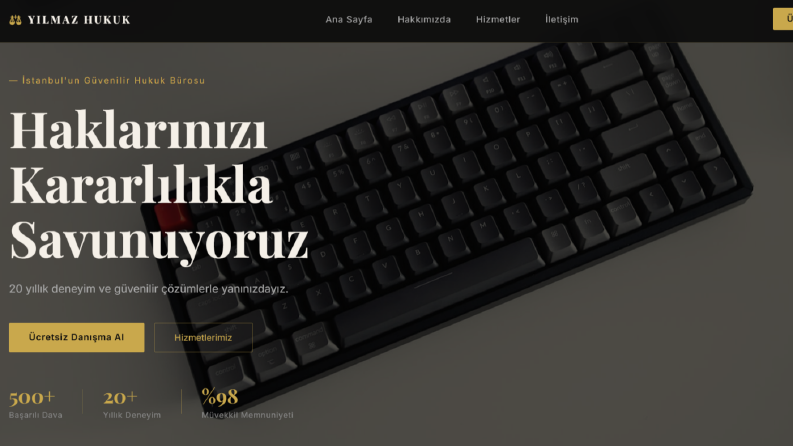 Hukuk Büronuz İçin Kurumsal ve Modern Web Sitesi Yapıyorum