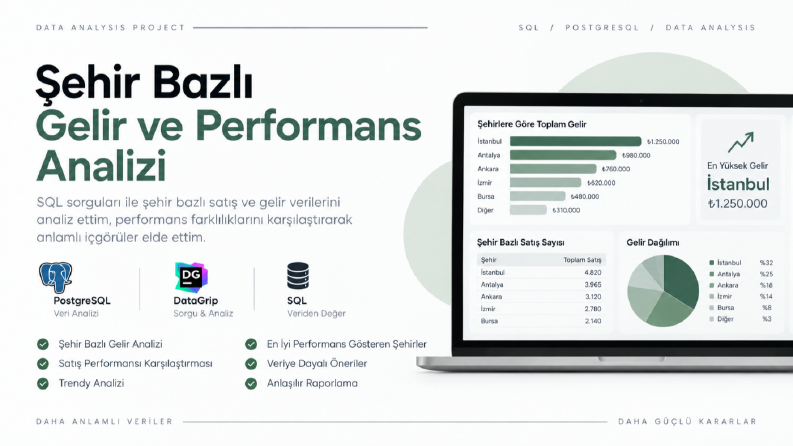SQL ile Şehir Bazlı Gelir ve Performans Analizi
