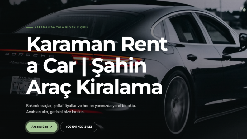 Rent A Car Web Site Çalışması