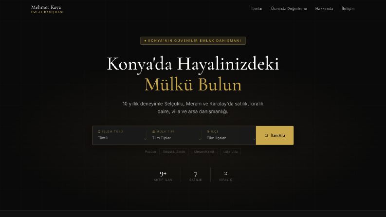 Emlakçı Kişisel Web Sitesi