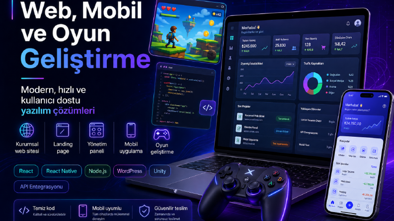 Web, Mobil ve Oyun Geliştirme Vitrini