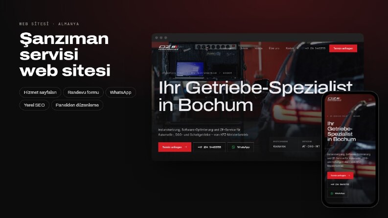 Şanzıman Servisi Web Sitesi - Almanya