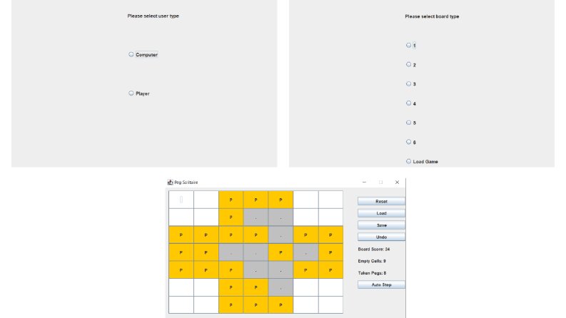 Java GUI Peg Solitaire oyunu