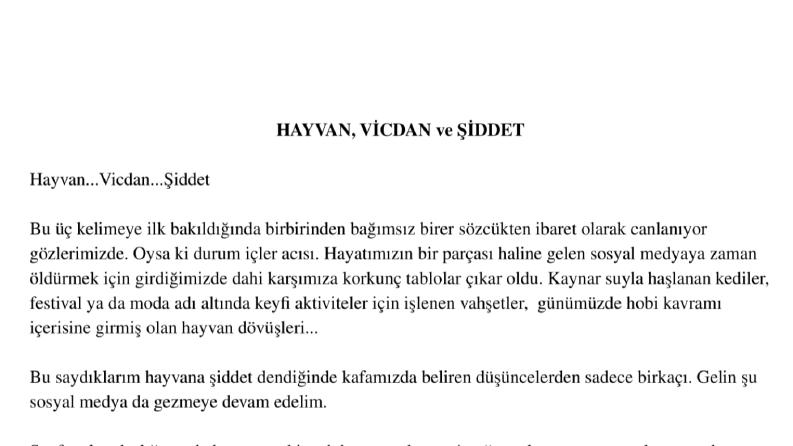 Hayvana şiddet!