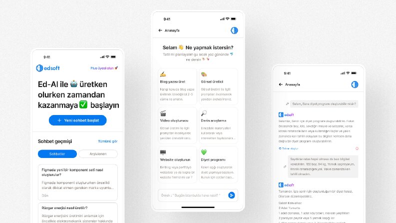 Edsoft AI - Konsept Yapay Zeka Mobil Uygulaması