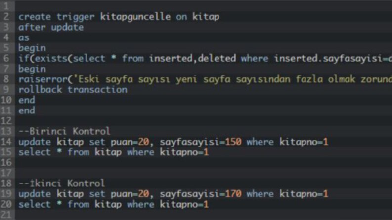 SQL ALGORİTMA VE KOD BLOĞU