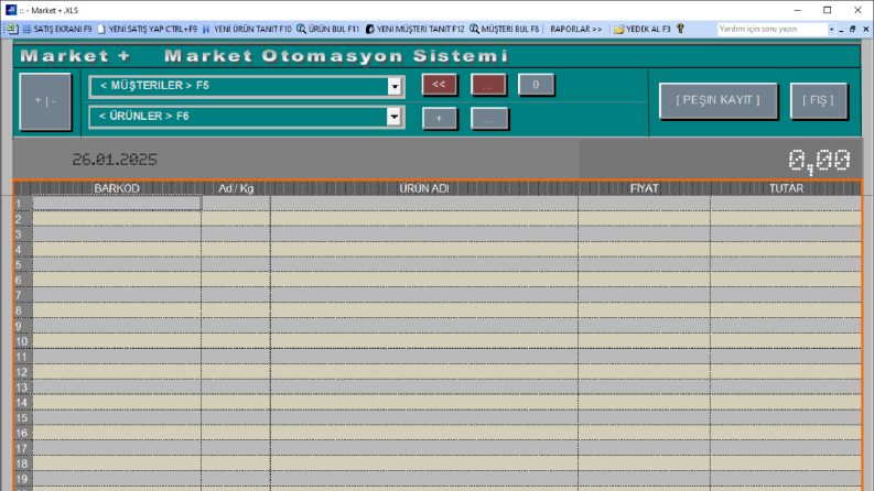 Market+ Market Otomasyon Sistemi