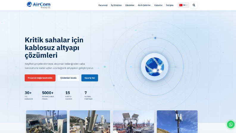 AirCom Teknoloji - Web Sitesi