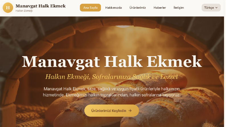 Fırın İşletmesi – Modern Web Sitesi
