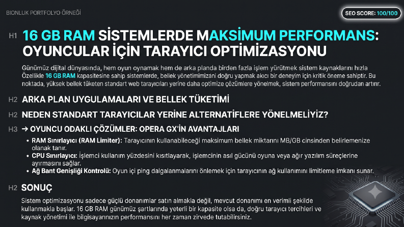 SEO Uyumlu Teknoloji Blogu Örneği: Donanım ve Optimizasyon