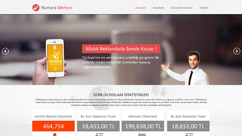 Numara Merkezi - Web tasarım ve yazılım