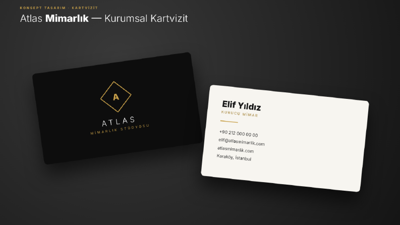 Atlas Mimarlık - Konsept Kurumsal Kartvizit