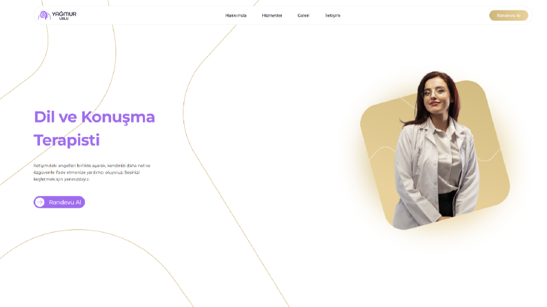 Dil ve Konuşma Terapisti Kişisel Marka Websitesi