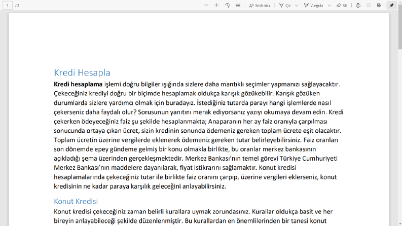 Kredi Hesaplama-Bankacılık-Sigorta
