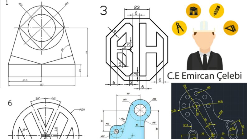 AutoCAD Eğitim ve Çalışma Örnekleri – Yeni Başlayanlar İçin 
