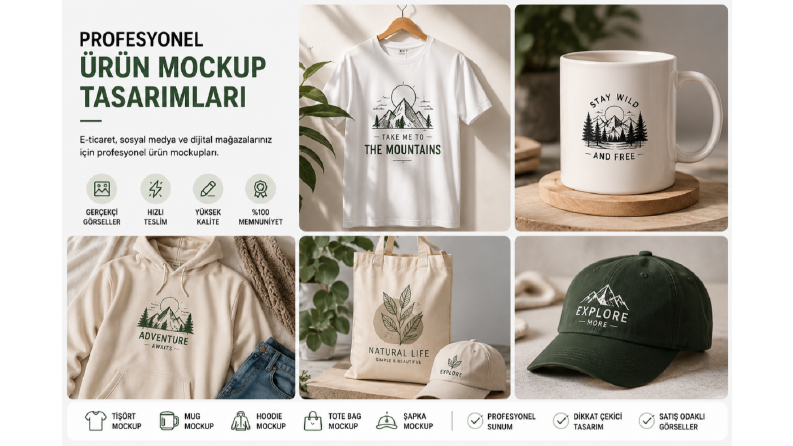 Profesyonel Ürün Mockup Tasarımları