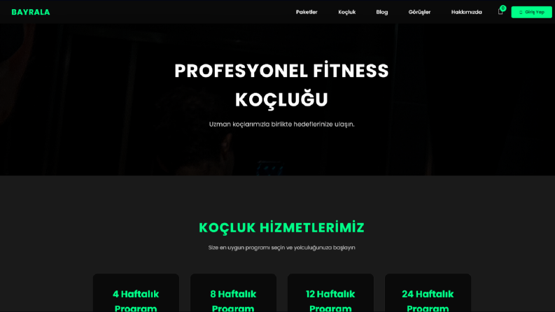 Fitness web sitesi